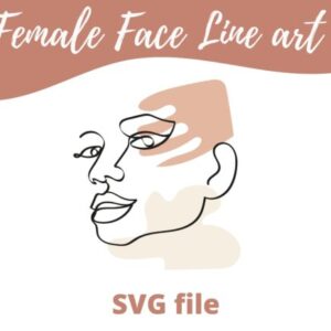 Abstract Female Face SVG