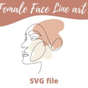 Abstract Woman Face SVG,