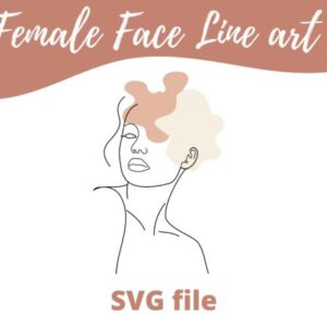 Modern Woman Line Art SVG,