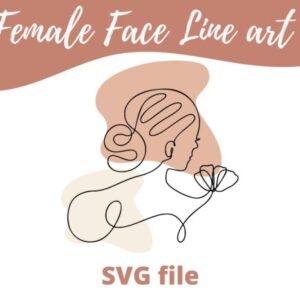 Boho Woman Line Art SVG