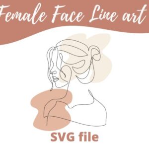 Boho Woman Line Art SVG