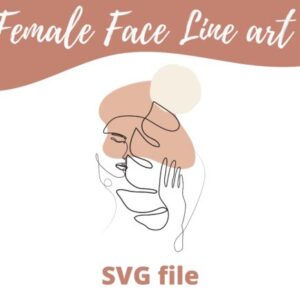 Abstract Face Line Art SVG