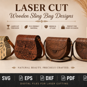 Laser Cut Wooden Sling Bag Bundle SVG Files